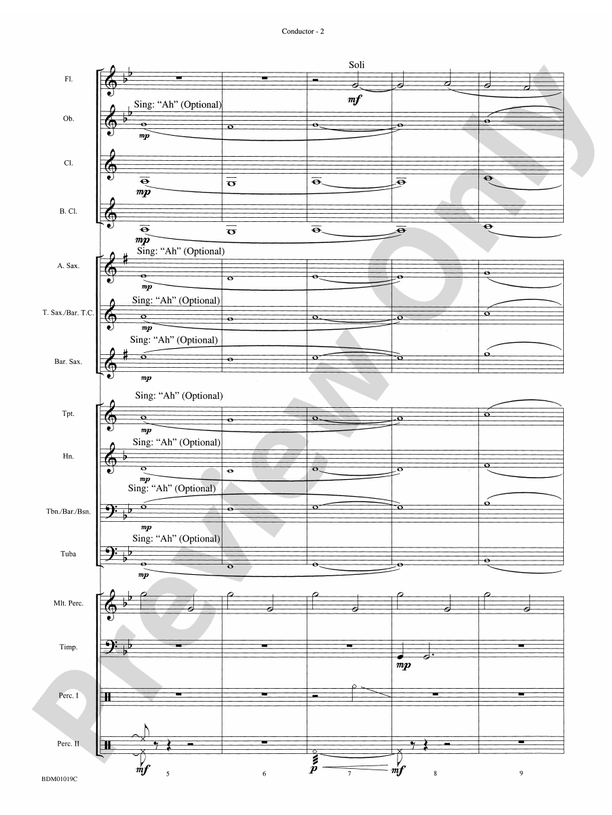 Nocturnal Dances - Concert Band Conductor Score & Parts (Digital Download)
