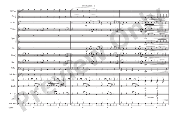 Heart Attack – Marching Band Conductor Score & Parts (Digital Download)