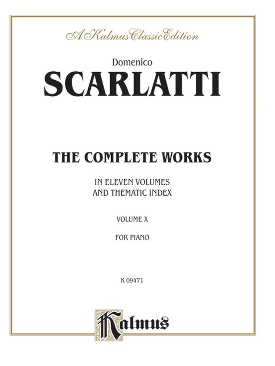 Scarlatti - The Complete Works, Volume X - Piano Solo (Digital Download)