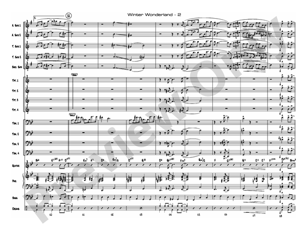 Winter Wonderland - Jazz Ensemble Conductor Score & Parts(Digital Download)