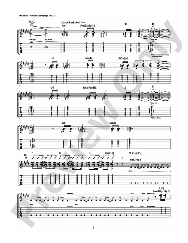 Pleasure Dome - Guitar TAB (Digital Download)