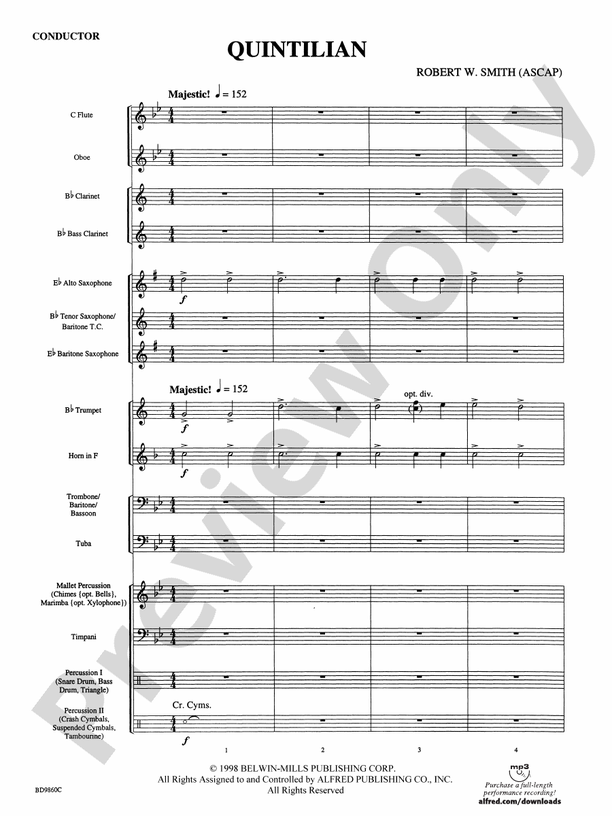 Quintilian - Concert Band Conductor Score & Parts (Digital Download)
