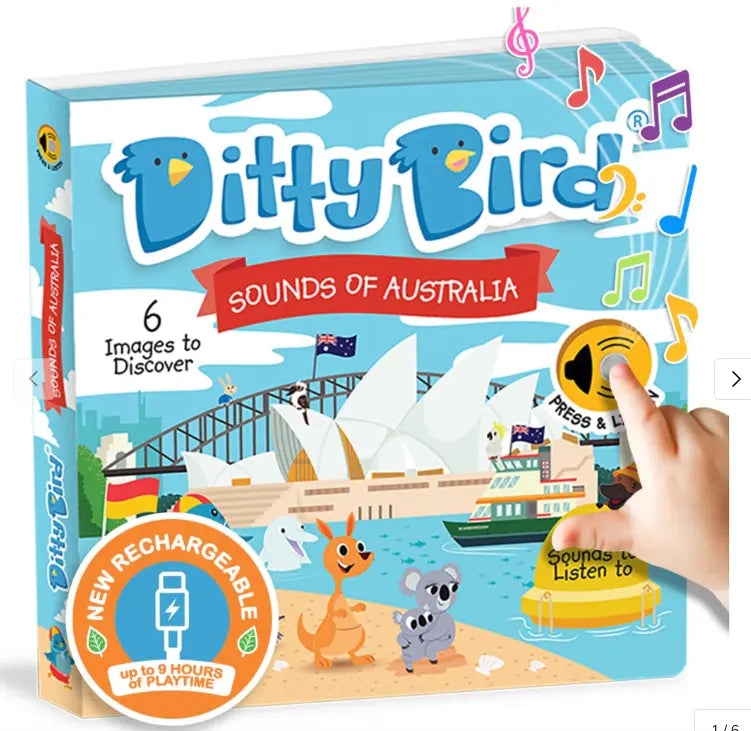 Ditty Bird Sounds of Australia Childrens Interactive Sound Book New Rechargeable Edition