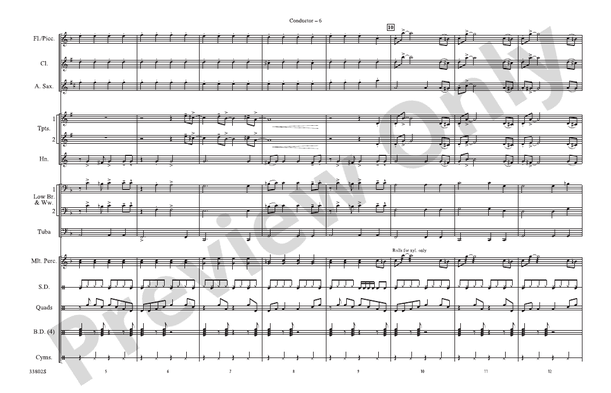 Hip-Hop Timeouts – Marching Band Conductor Score & Parts (Digital Download)