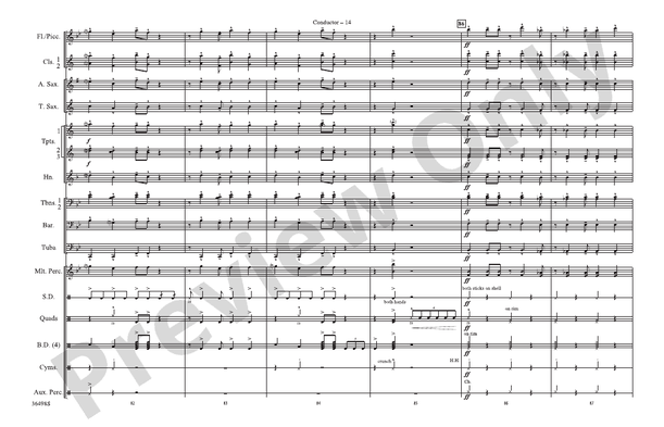 Coconut Champagne – Marching Band Conductor Score & Parts (Digital Download)