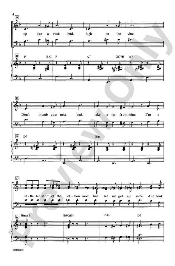 Hey, Look Me Over – 3-Part Mixed Choral Octavo (Digital Download)