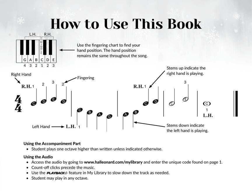 Christmas Songs for the Very Beginner - Piano/OLA Hal Leonard 1465615