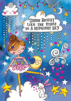 Greeting Card - Fairy Ballerina in the Rain