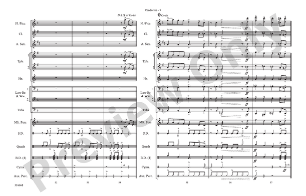 Cubano Chant – Marching Band Conductor Score & Parts (Digital Download)