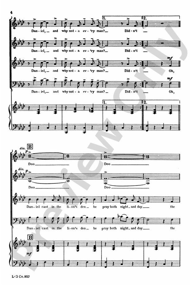 Didn't My Lord Deliver Daniel? – SATB Choral Octavo (Digital Download)