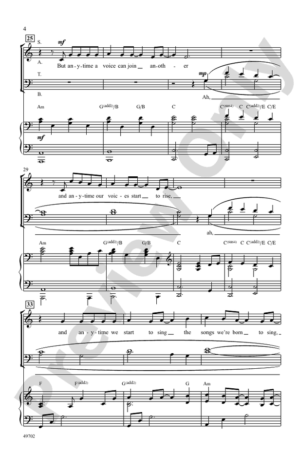 Harmony's Never Too Late - SATB Choral Octavo (Digital Download)