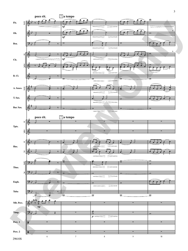 A Quiet Music - Concert Band Conductor Score & Parts (Digital Download)