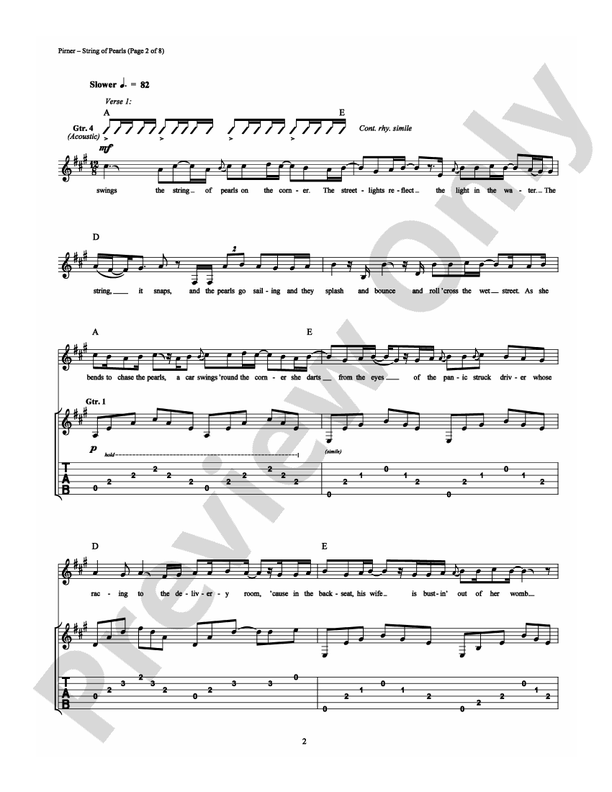 String of Pearls - Guitar TAB (Digital Download)