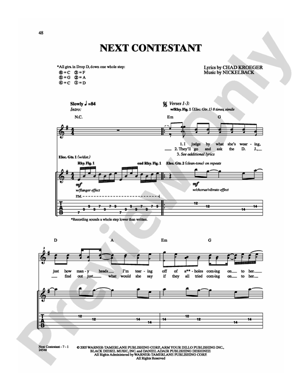 Next Contestant - Guitar TAB (Digital Download)