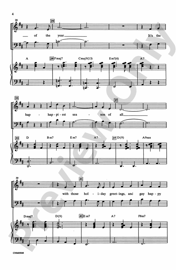 It's the Most Wonderful Time of the Year - Arr. Alan Billingsley – 3-Part Mixed Choral Octavo (Digital Download)