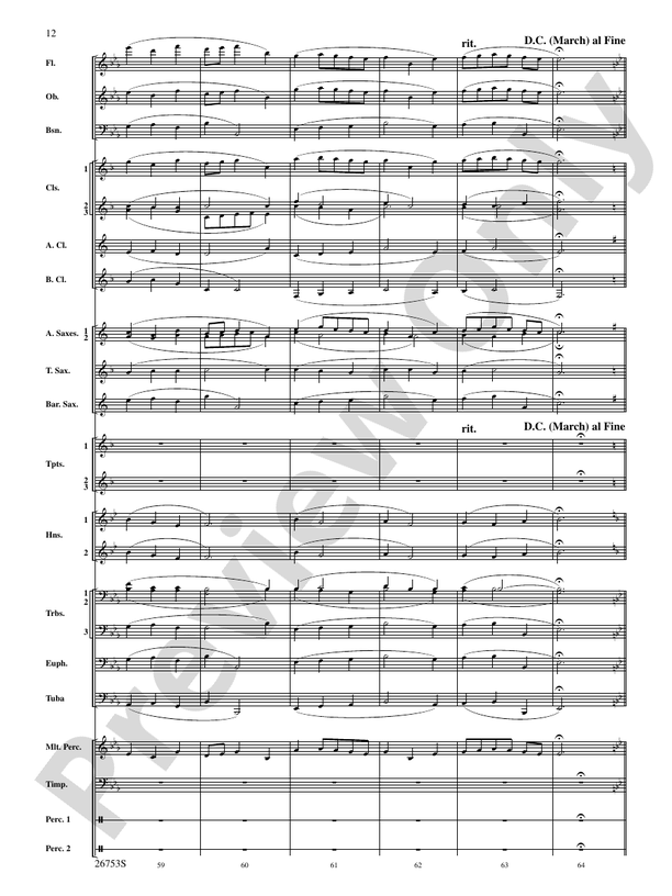 Trumpet March and Ayre - Concert Band Conductor Score & Parts (Digital Download)
