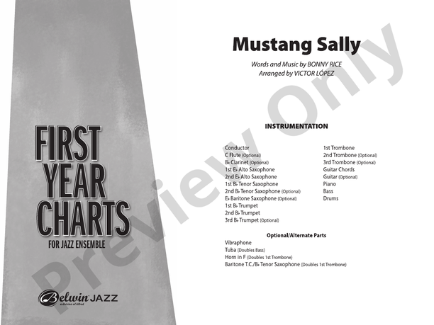 Mustang Sally - Jazz Ensemble Conductor Score & Parts(Digital Download)