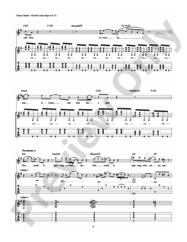 Pull Me Under - Guitar TAB (Digital Download)