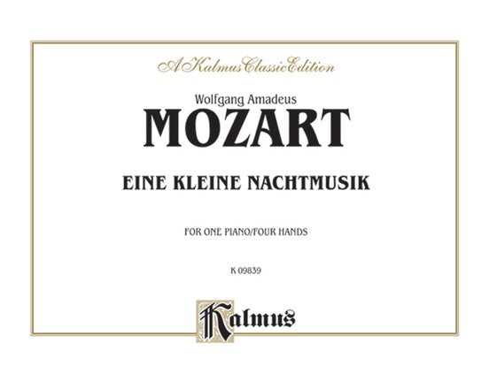 Mozart - Eine Kleine Nachtmusik (K.525) - 1 Piano, 4 Hands (Digital Download)