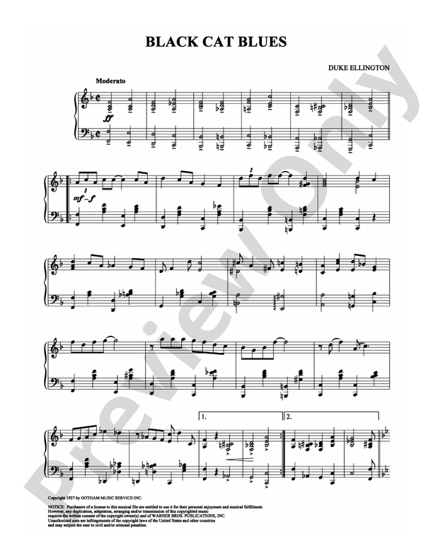 Black Cat Blues - Piano (Digital Download)