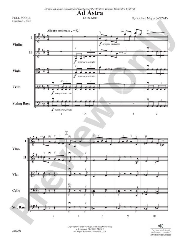 Ad Astra - String Orchestra Conductor Score & Parts (Digital Download)