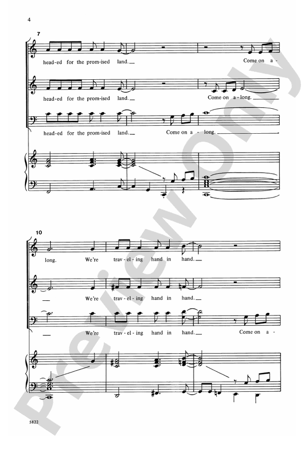 Headed for the Promised Land – 3-Part Mixed Choral Octavo (Digital Download)