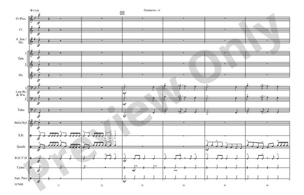 Jumpin' Jack Flash (Arr. Doug Adams) – Marching Band Conductor Score & Parts (Digital Download)