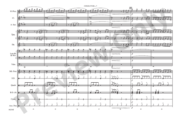 High Hopes (Arr. Victor López) – Marching Band Conductor Score & Parts (Digital Download)
