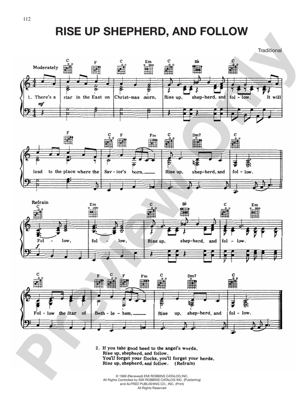 Rise Up Shepherd and Follow - PVG (Digital Download)