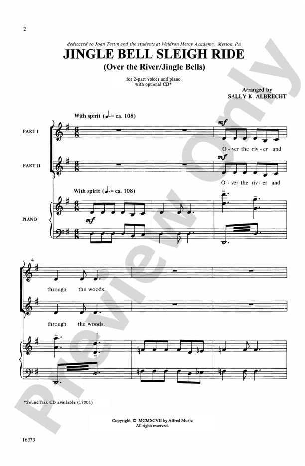 Jingle Bell Sleigh Ride – 2-Part Choral Octavo (Digital Download)