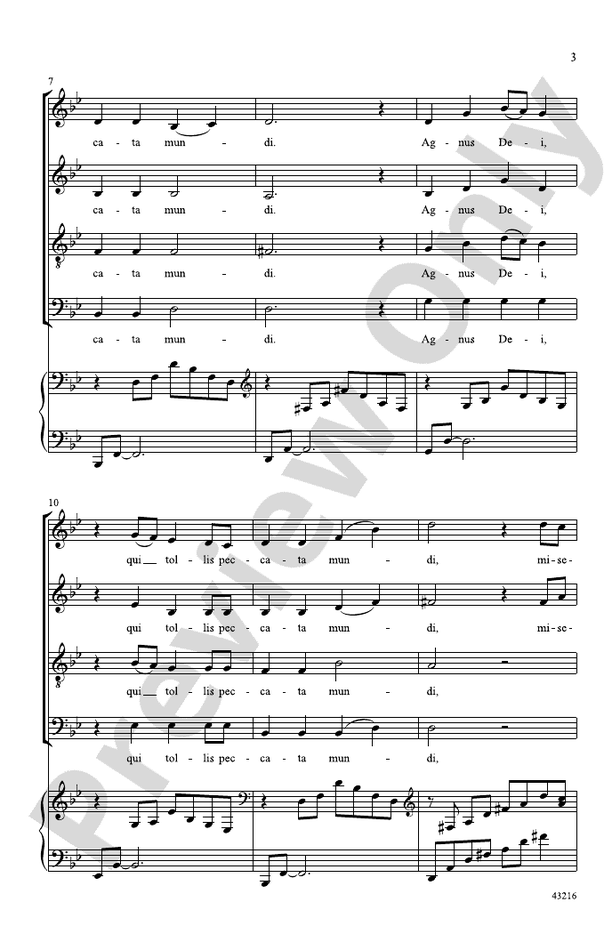 Agnus Dei - Sonja Poorman - SATB Choral Octavo (Digital Download)