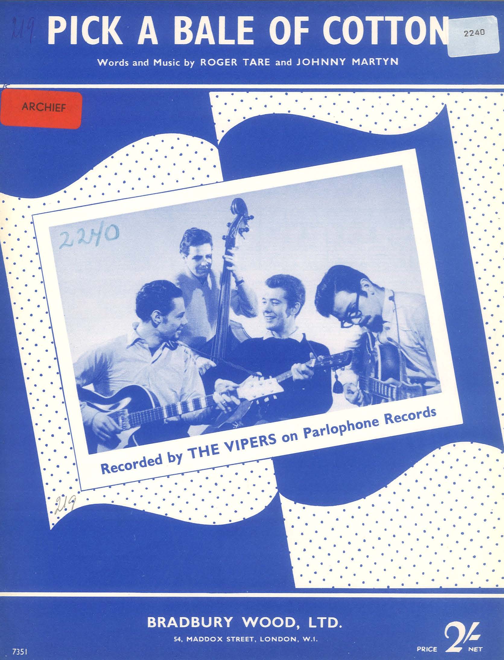 Pick A Bale Of Cotton - The Vipers - PVG (Digital Download)