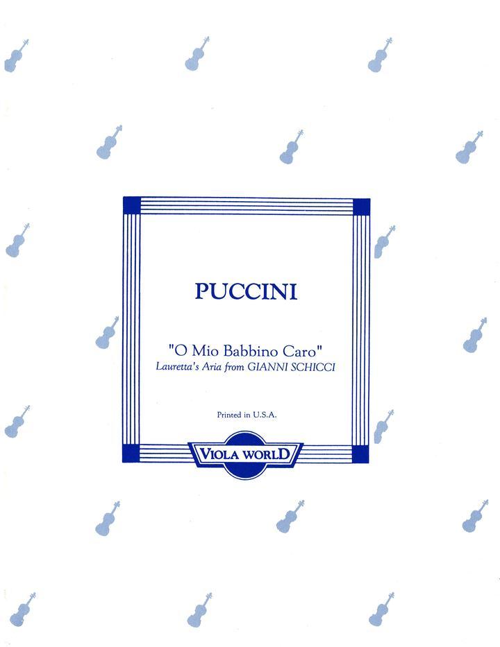 Puccini - O Mio Babbino Caro - Viola/Piano Accompaniment arranged by Arnold Viola World VWP000087