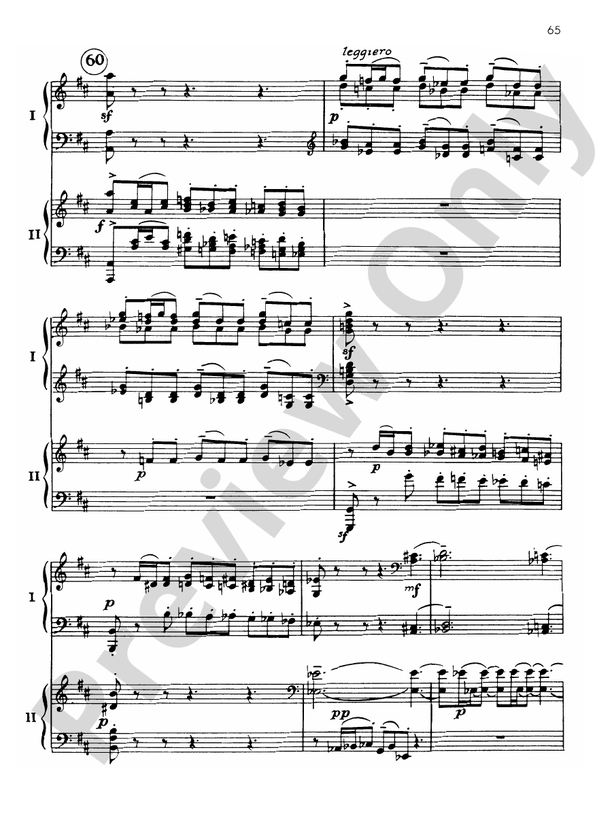 Symphonic Dances, Opus 45 - III. Lento assai / Allegro vivace - 2 Pianos, 4 Hands (Digital Download)