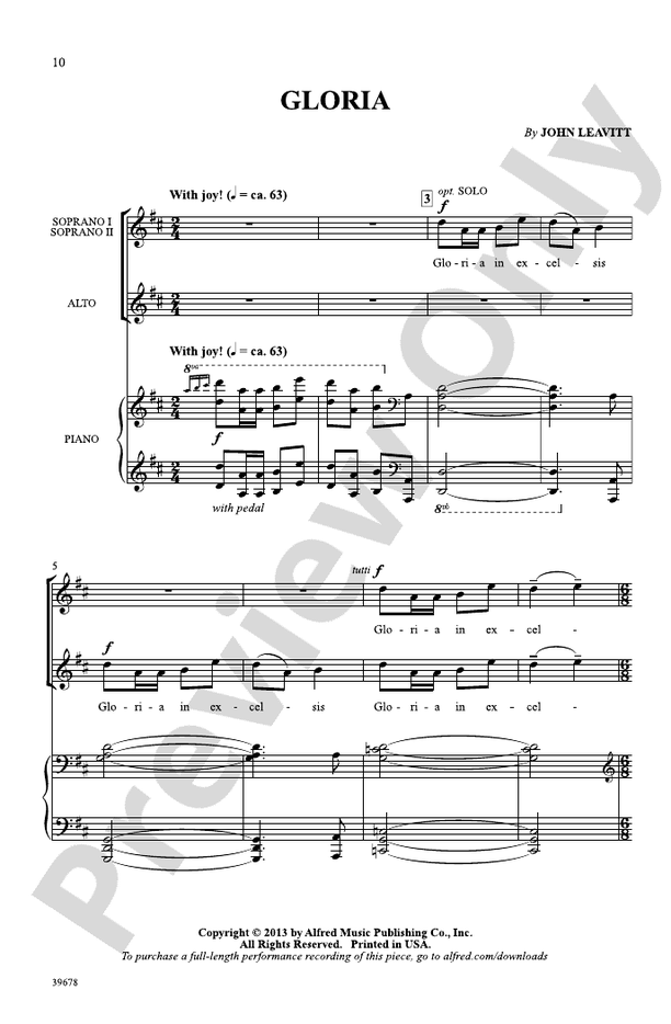 Missa Festiva – SSA Choral Octavo (Digital Download)