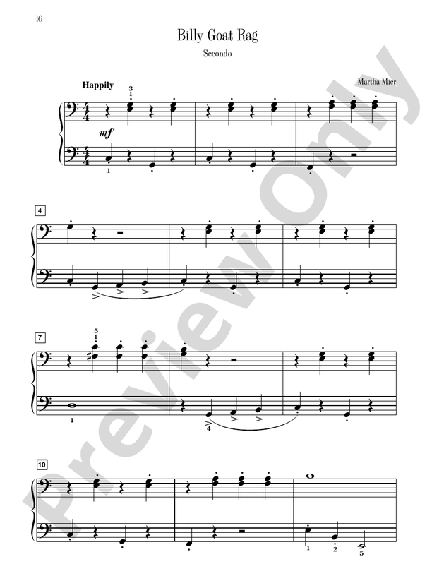Billy Goat Rag - 1 Piano, 4 Hands (Digital Download)