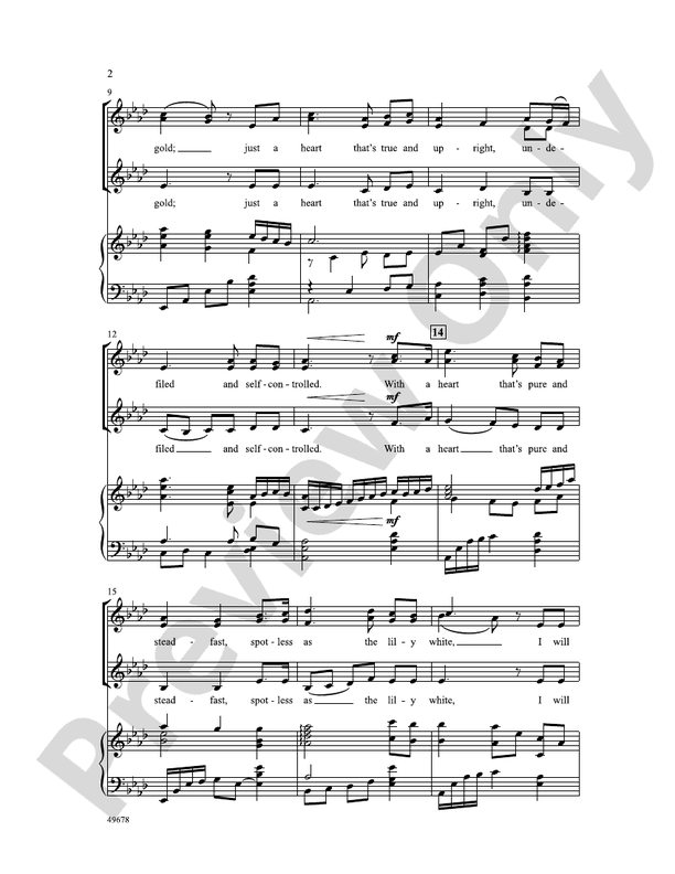 A Pure Heart - SSA Choral Octavo (Digital Download)