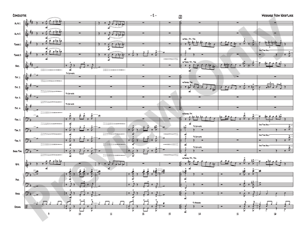 Message from Westlake – Jazz Ensemble Conductor Score & Parts (Digital Download)