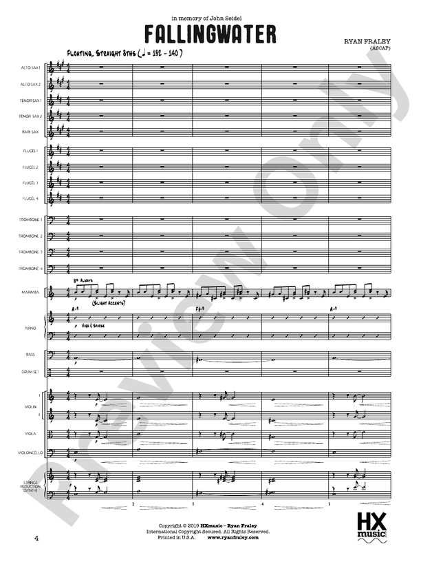 Fallingwater – Jazz Ensemble Conductor Score & Parts (Digital Download)