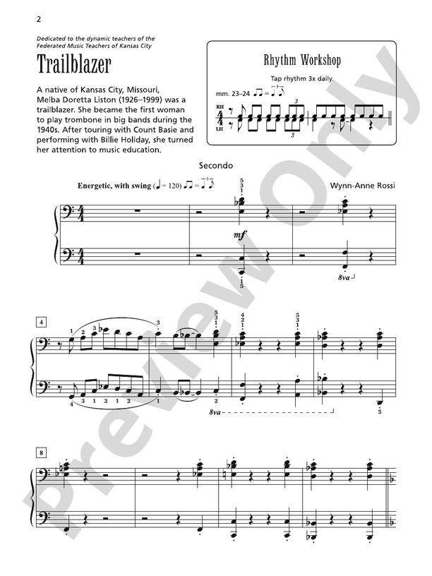 Trailblazer - 1 Piano, 4 Hands (Digital Download)