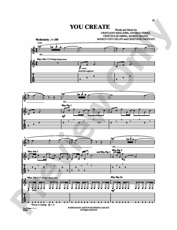 You Create - Guitar TAB (Digital Download)