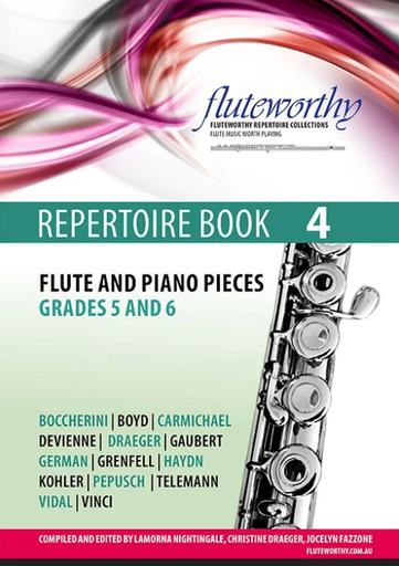 Fluteworthy Repertoire Book 4 Grades 5 & 6 - Flute/Piano Accompaniment Fluteworthy FWRB4