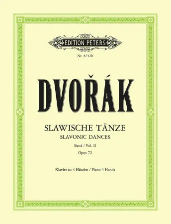 Dvorak - Slavonic Dances Vol.2 Op72 - Piano Duet - Peters EP8752B
