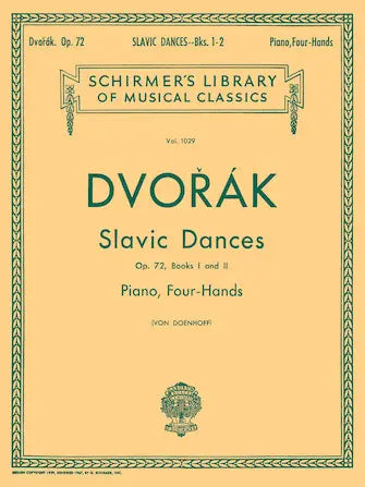 Dvorak - Slavonic Dances Op72 Books 1&2 - Piano Duets Schirmer 50257440