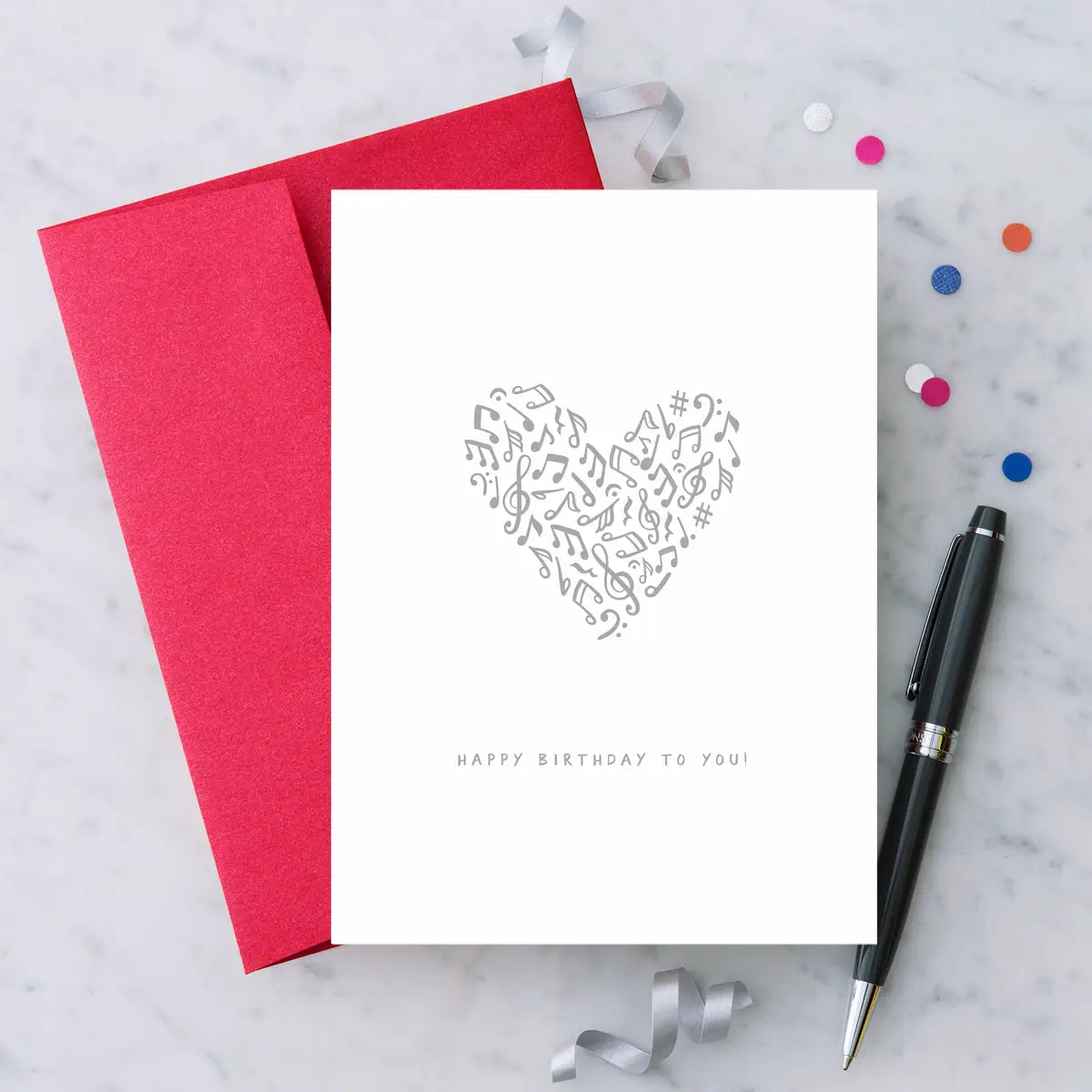 Greeting Card "Birthday Music Heart"