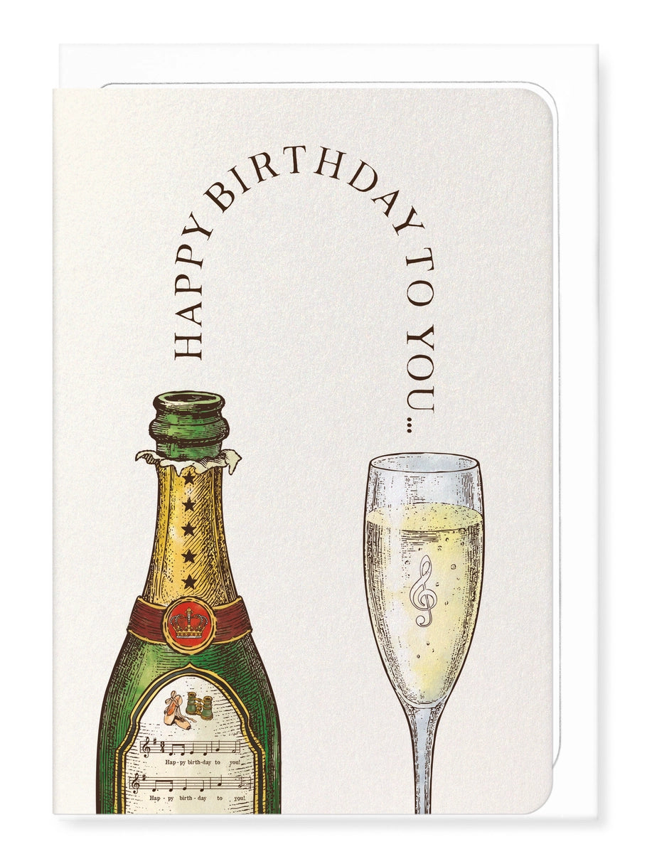 Greeting Card Ballet and Opera Birthday Champagne