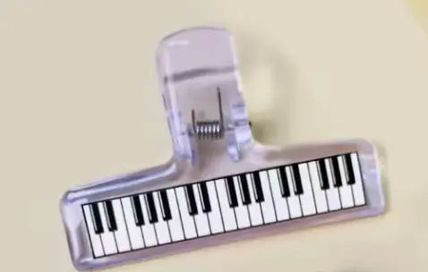 Transparent Acrylic Paper Clip Purple with a Keyboard