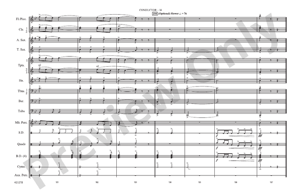 Carry On – Marching Band Conductor Score & Parts (Digital Download)