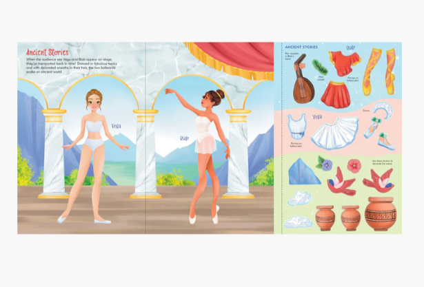 Sticker Doll Dress-up Ballet Book
