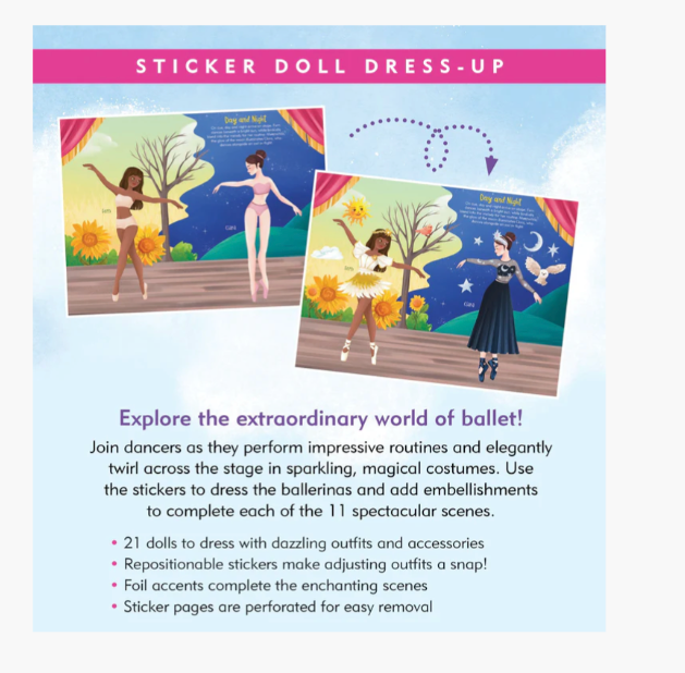 Sticker Doll Dress-up Ballet Book